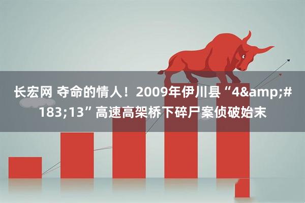 长宏网 夺命的情人！2009年伊川县“4&#183;13”高速高架桥下碎尸案侦破始末